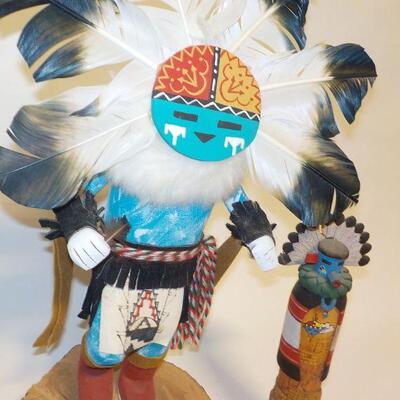 Hand crafted south american Indian medicine man and totten.