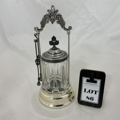 .86. Antique | Pickle Castor | Married Set | Fleur-de-Lis