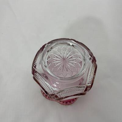 .88. Antique | Crystal Cranberry & Gilded Spooner