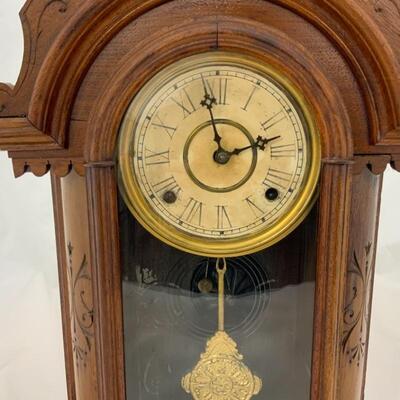 .90. Antique | Gingerbread Mantle Clock | Gilbert