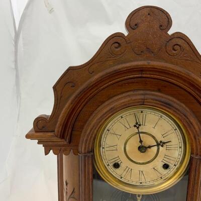 .90. Antique | Gingerbread Mantle Clock | Gilbert