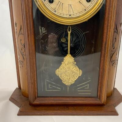 .90. Antique | Gingerbread Mantle Clock | Gilbert