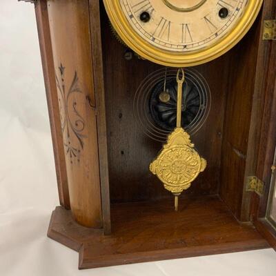 .90. Antique | Gingerbread Mantle Clock | Gilbert