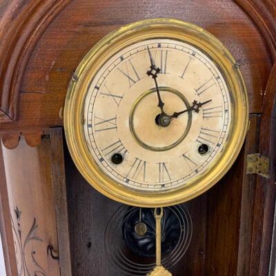 .90. Antique | Gingerbread Mantle Clock | Gilbert