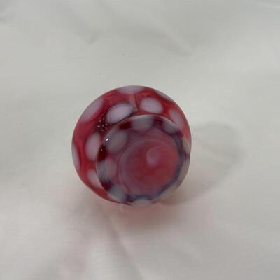 .95. Antique | Cranberry Coin-Dot Sugar Shaker
