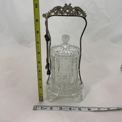 .97. Antique | Crystal Base Pickle Castor