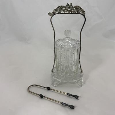 .97. Antique | Crystal Base Pickle Castor