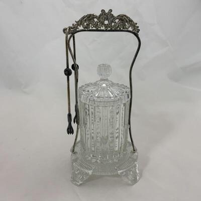 .97. Antique | Crystal Base Pickle Castor