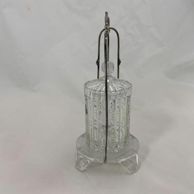 .97. Antique | Crystal Base Pickle Castor