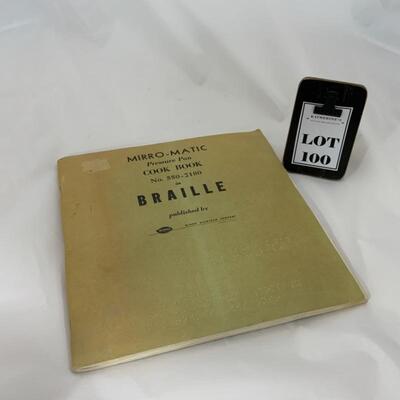 .100. Vintage | Mirro-Matic BRAILLE Cook Book