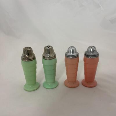 .114. Vintage | Fired-On ModernTone Salt & Pepper Shakers