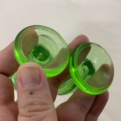 .115. Antique | Depression Glass Salt & Pepper Shakers | Green
