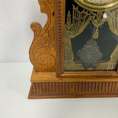 .117. Antique | Victorian Gingerbread Mantle Clock | Gilbert