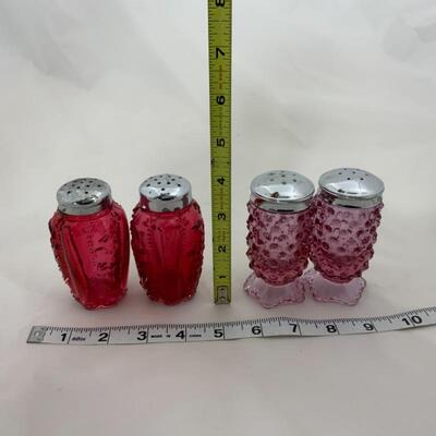 .118. Vintage | Cranberry Salt and Pepper Sets | Fenton