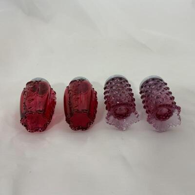.118. Vintage | Cranberry Salt and Pepper Sets | Fenton