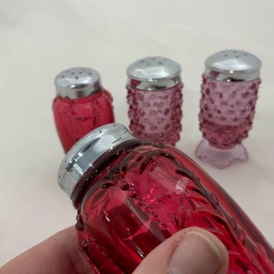 .118. Vintage | Cranberry Salt and Pepper Sets | Fenton