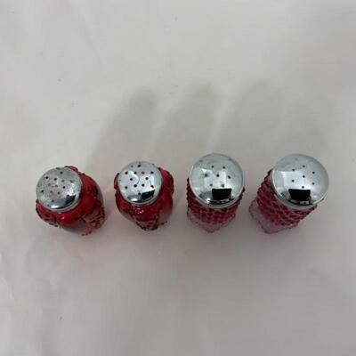 .118. Vintage | Cranberry Salt and Pepper Sets | Fenton