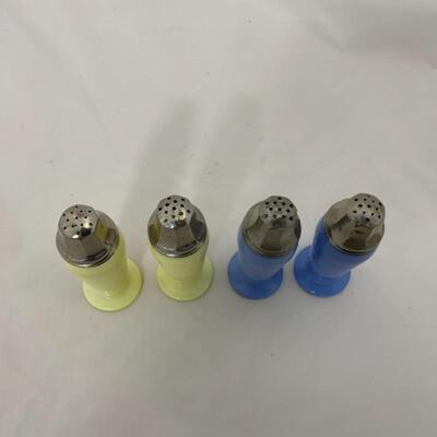 .121. Vintage | Fired-on ModernTone Salt & Pepper Shakers