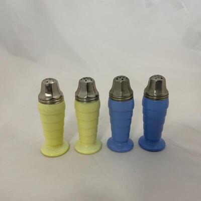 .121. Vintage | Fired-on ModernTone Salt & Pepper Shakers