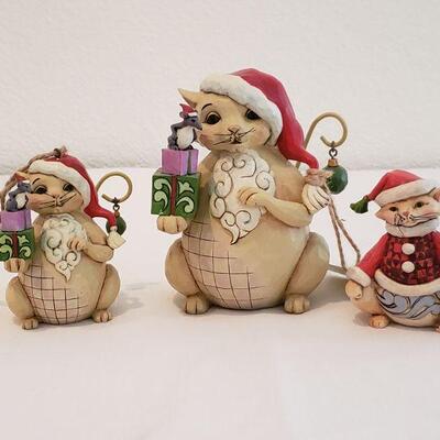 Lot 4: Jim Shores Christmas Cats (3)