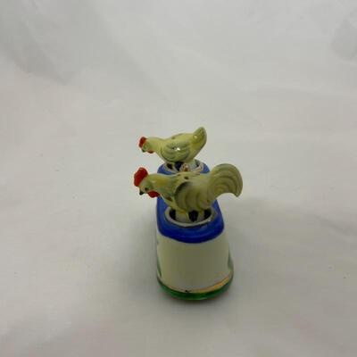 .124. Antique | Chicken Nodder Salt & Pepper Set
