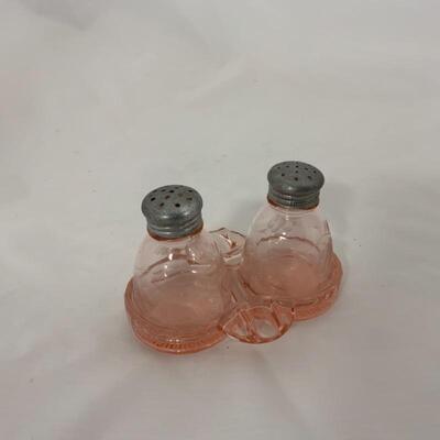 .132. Antique | Pink Depression Glass Set with Tray