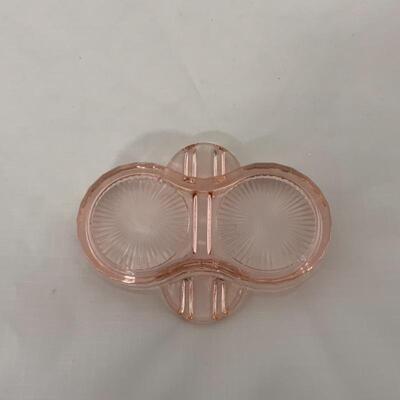 .132. Antique | Pink Depression Glass Set with Tray
