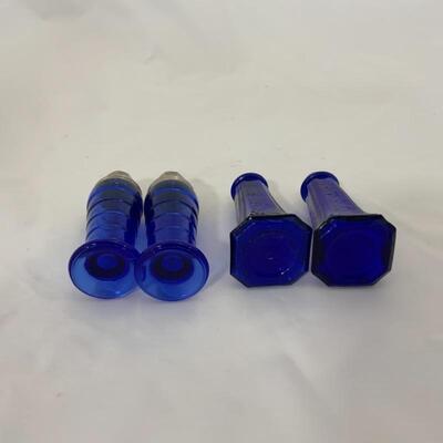 .135. Two Sets Cobalt Salt and Pepper Shakers