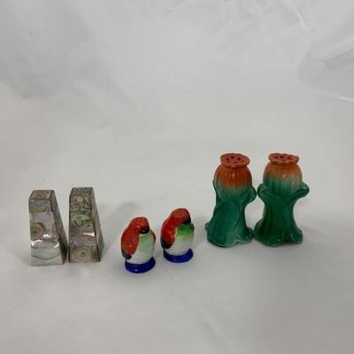 .137. Antique | Three Sets Figural Salt & Peppers