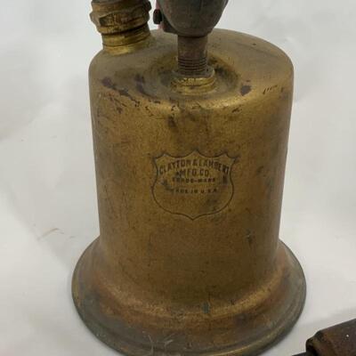.151. Vintage | Blow Torch & Tools | Two Split Wood Shovels