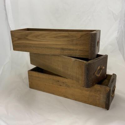 .156. Vintage | Sewing Machine Drawers | Glass Insulators