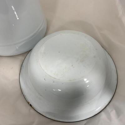 .159. Enamelware | Coffee Pot | Bowl | Pitcher