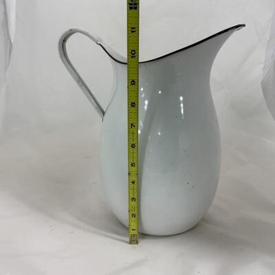 .159. Enamelware | Coffee Pot | Bowl | Pitcher