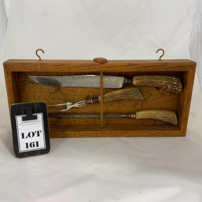.161. Antique | Sterling Marked | Antler Carving Set | August 24, 1912