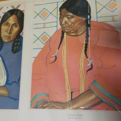 " Rare Vintage American Indian Print by Wilhelm Riess 1866-1919."