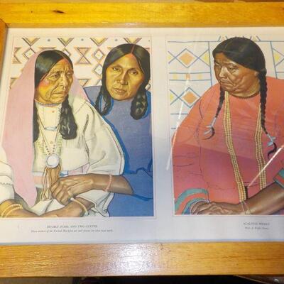" Rare Vintage American Indian Print by Wilhelm Riess 1866-1919."