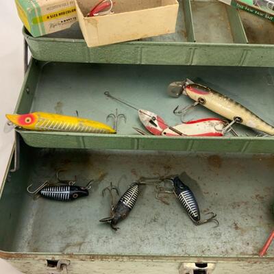 .166. Vintage | Metal Tackle Box | Fishing Lures | My Buddy