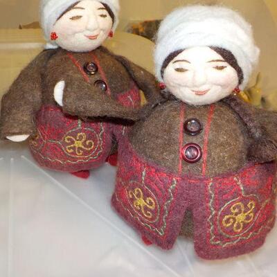 Hand made in Kyrgyzstan dolls.