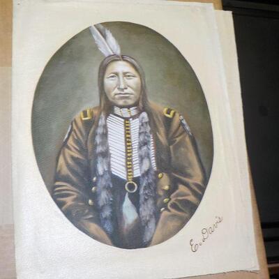 Oil on Canvas 16 x 20 appears to be Geronimo.