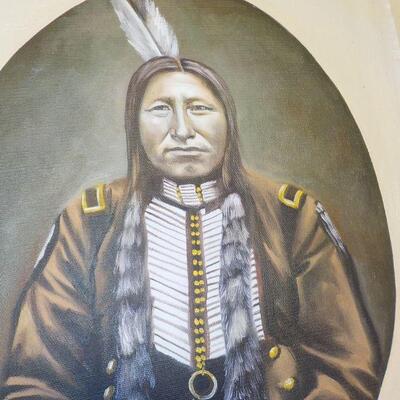 Oil on Canvas 16 x 20 appears to be Geronimo.