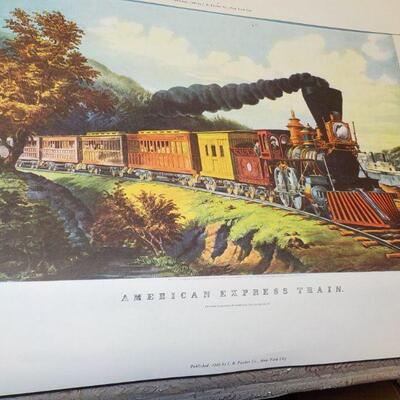 2- Currier & Ives Railroad of Yesteryear Prints.