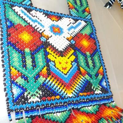 Native American hand made bead Dress and hand painted Armadillo.