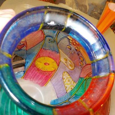 Amazing Vases Glass Multi color and Twisted Translucent Vase.