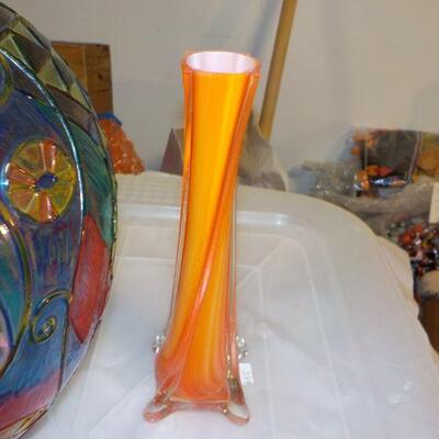 Amazing Vases Glass Multi color and Twisted Translucent Vase.