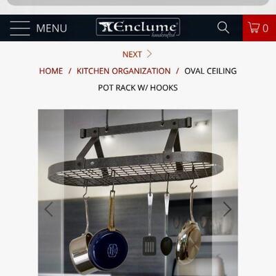 Heavy Duty Enclume Iron Pot & Pan Hanging Rack