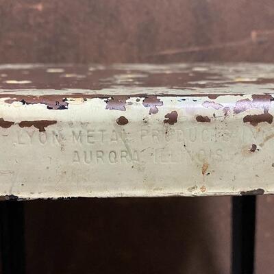 Vintage Lyon Metal Art Drafting Stool Chair