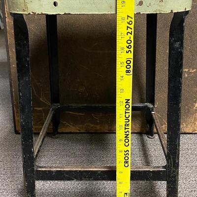 Vintage Lyon Metal Art Drafting Stool Chair