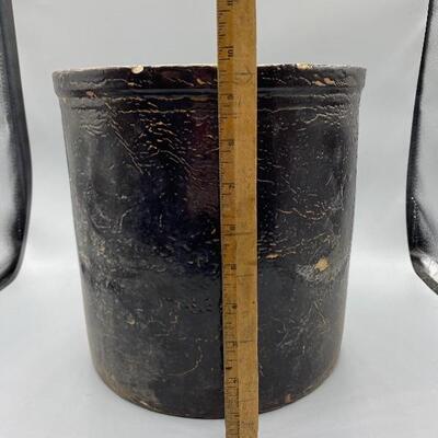 Vintage Painted Ceramic Crock