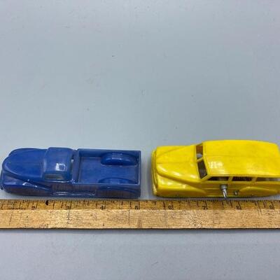 Pair of Vintage Plastic Toy Cars