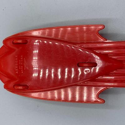 Vintage Red Aerocar Plastic Futuristic Toy Car